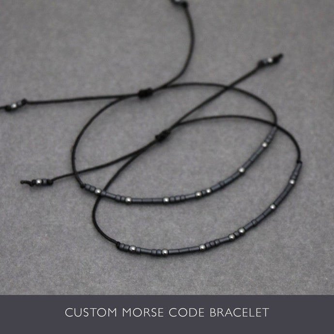 Custom Couples Morse Code Bracelets